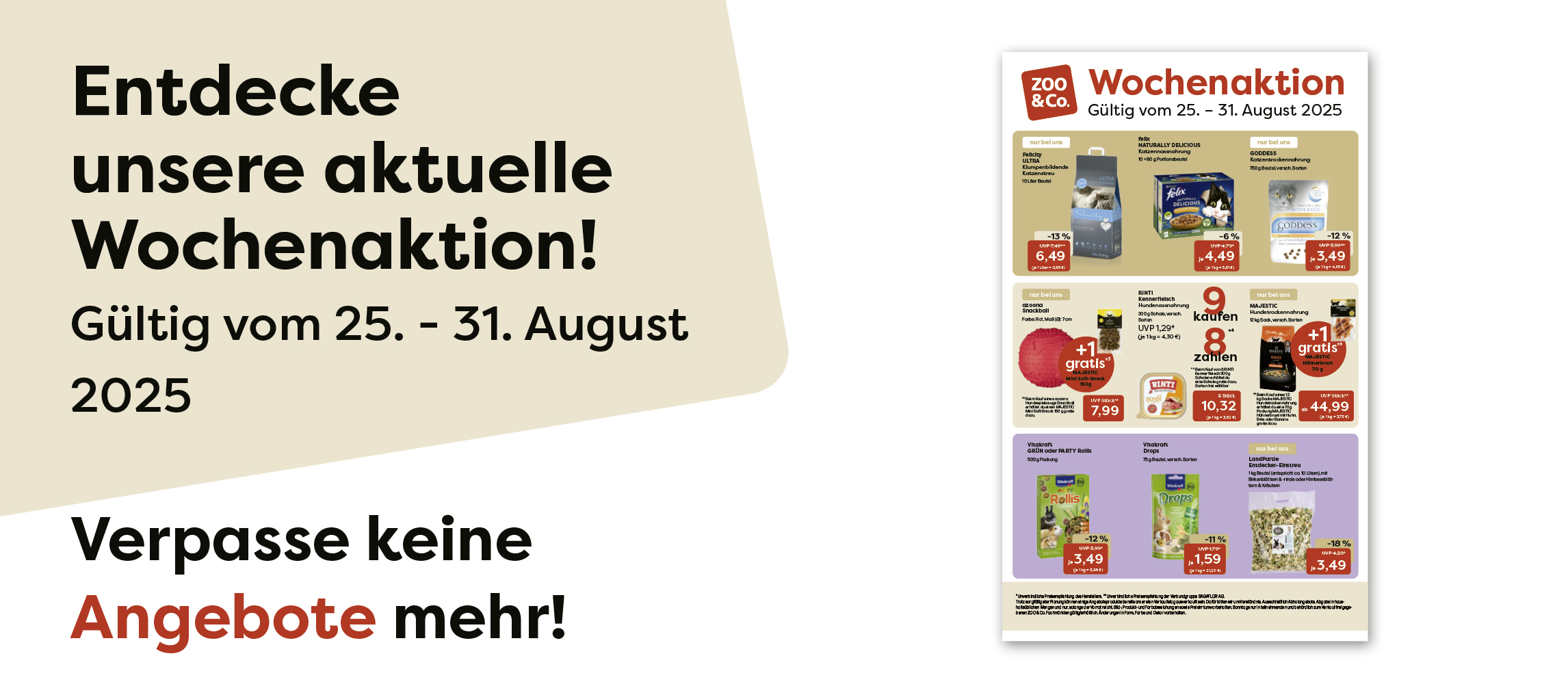 Entdecke unsere aktuelle Wochenaktion vom 25.08-31.08.